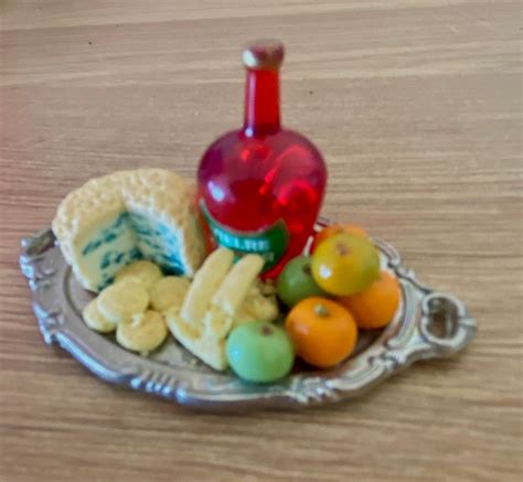12th Scale Stilton Port And Fruit Platter Etsy