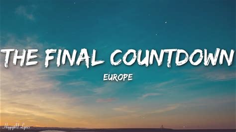 Europe The Final Countdown Lyrics Youtube