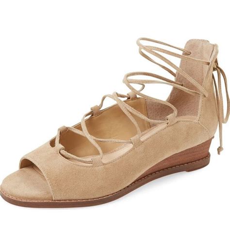 Vince Camuto Rochela Wedge Sandal Tumbleweed Nude Low Wedge Tie Up Sandals Walmart