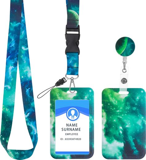 Molain Id Badge Holder With Lanyard And Retractable Badge Reel Clip