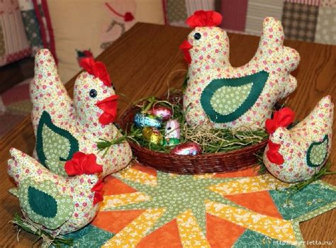 Выкройки пасхальных курочек