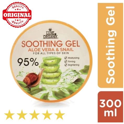 Luxe Organix Aloe Vera Snail Soothing Gel 95 300ml Lazada PH