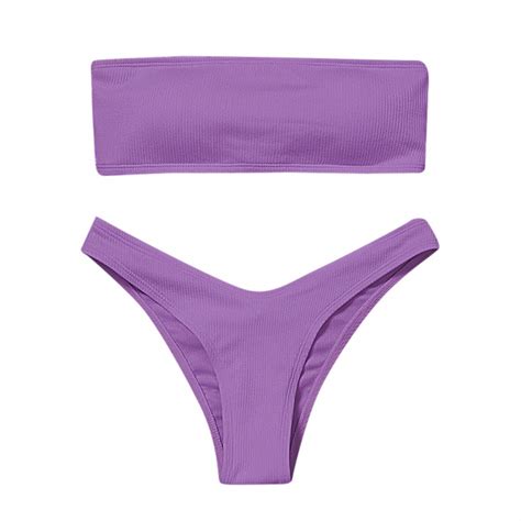 Amzcrzy Women S High Waisted Bikini Twist Front High Cut Thong Tummy Control Two Piece Bikini