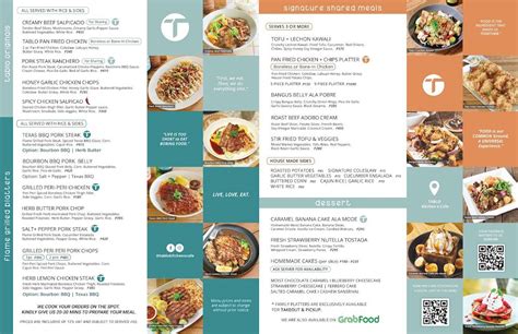 menu  tablo kitchen  cafe timog qc quezon city