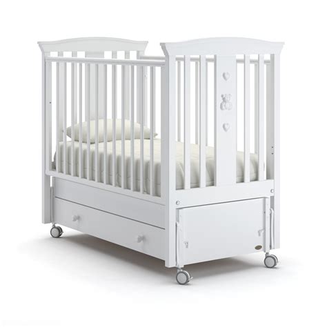 Детская кровать Nuovita Fasto swing из бука с маятником, колесами ...