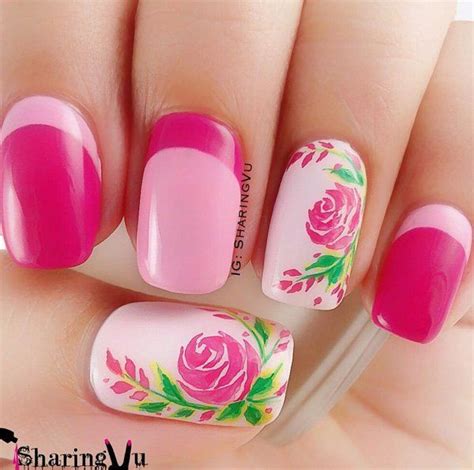 45 Multicolored Nail Art Ideas Art And Design Floral Nail Art