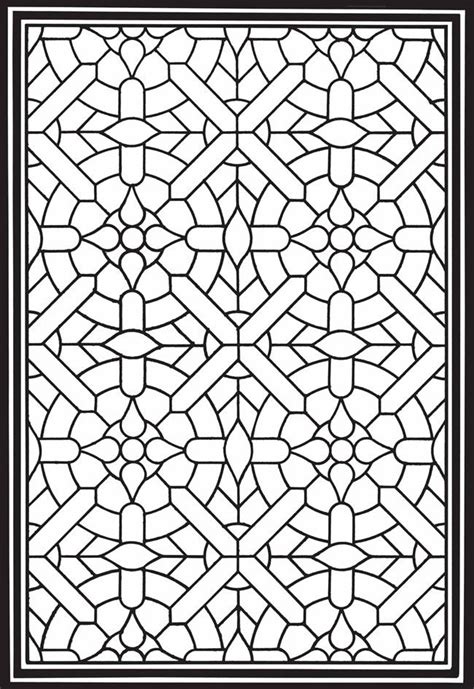 Stained Glass Patterns Coloring Pages