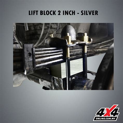 Ford Ranger T6 Lift Block 2 Inch Silver