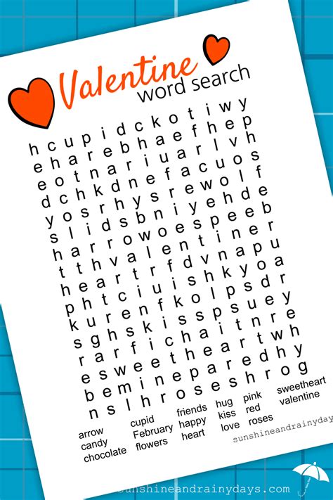 Valentine Word Searches Printable