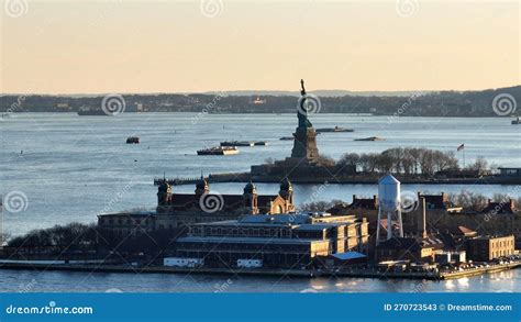 Liberty Island Statue Of Liberty New York And Ellis Island Aerial View