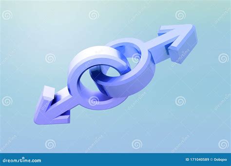 Simple Gay Icon Gender Symbol Linear Female Symbol D Illustration Stock Illustration