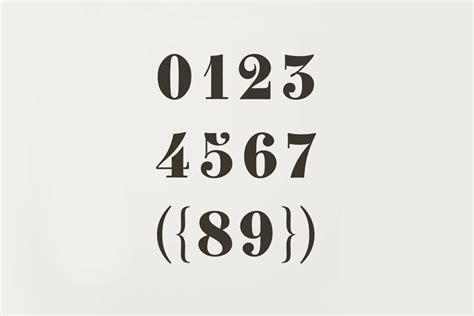 number fonts  displaying numbers design shack