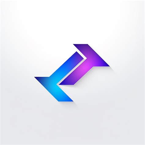 Premium Photo Right Arrow Logo Blue Purple Gradient Geometric Arrow