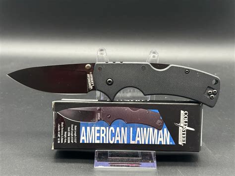 COLD STEEL AMERICAN LAWMAN KNIFE BLACK HANDLE BLACK S35VN – LuvThemKnives