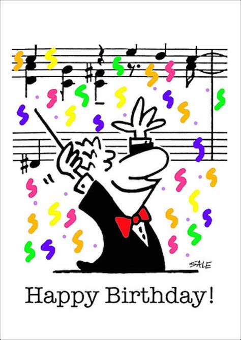 Music Birthday. Happy Birthday Geeting Card Funny Art Humorous - Etsy