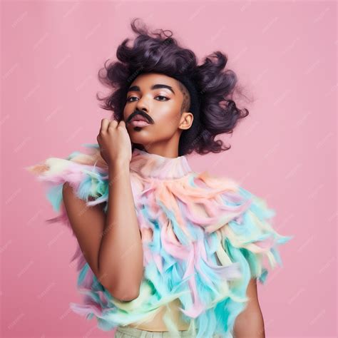 Premium AI Image | Generative ai portrait androgynous transgender woman