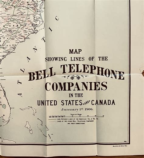 Map Showing Lines of the Bell Telephone Companies in the United States
