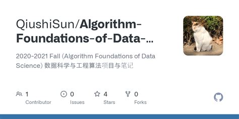 Github Qiushisun Algorithm Foundations Of Data Science