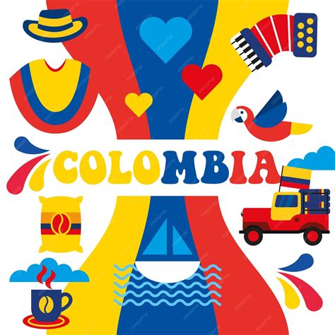 Premium Vector | Illustration of colombia