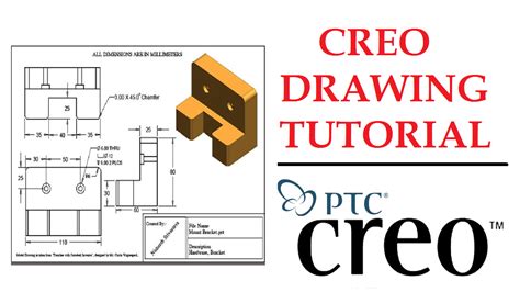 Creating A 2d Drawing In Creo Paramatrics Grabcad Tutorials