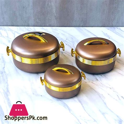 New Design Luxury Golden Insulated Casserole Hot Food Warmer Kitchen Lunch Box Hotpot In Pakistan
