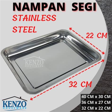 Jual Nampan Stainless Besar Jumbo Persegi Tatakan Minuman Di Lapak