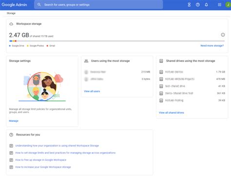 Google Workspace Storage