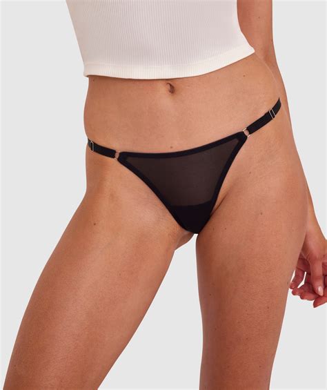 Bras N Things Mesh Basics Bikini Black