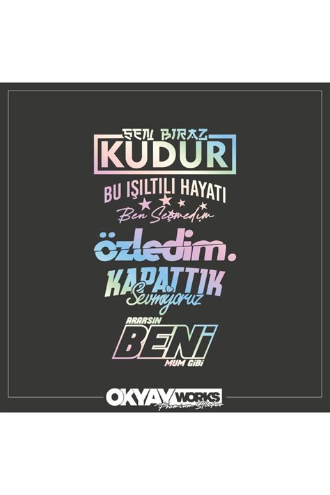 Okyayworks Hologram Arka Cam Sticker Paket 20 Fiyatı Yorumları Trendyol