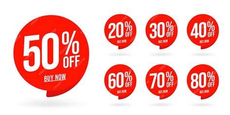 premium vector sale discount set product emblem  percentage sell
