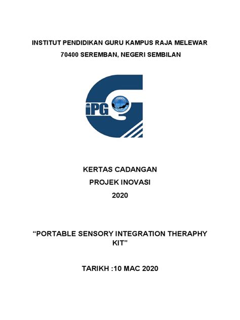 Kertas Cadangan Inovasi Internship Pdf