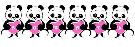 Soumya Logo Name Logo Generator Popstar Love Panda Cartoon