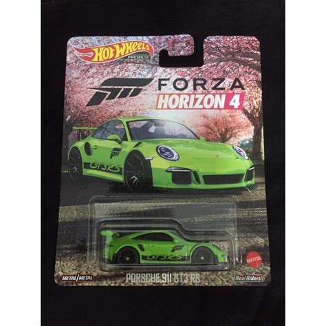 風火輪 Hot wheels forza 保時捷 Porsche 911 gt3 rs 波子 青蛙 精裝 膠胎 蝦皮購物