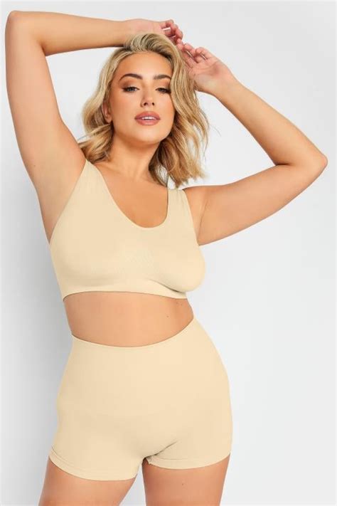Yours Plus Size Nude Seamless Non Padded Non Wired Bralette Yours Clothing