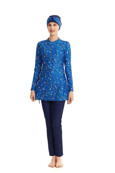 Shuobeiter Hijab Full Coverage Bathing Suit Modest Swimwear Suit Beachwear Bikini Swimsuit S