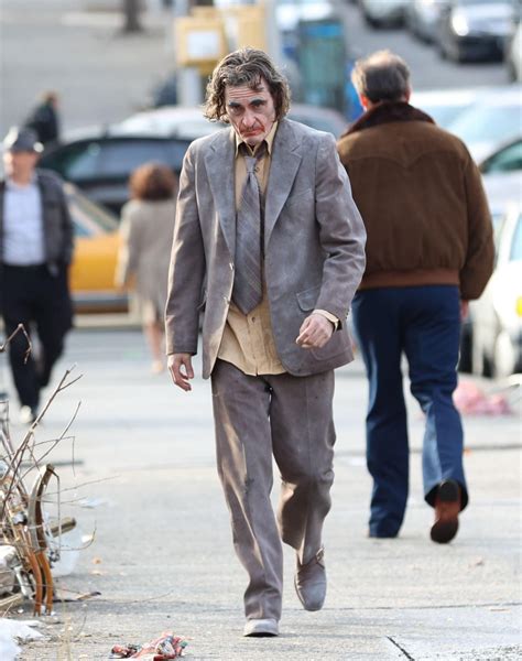 Joaquin Phoenix seen on the set of 'Joker: Folie à Deux' in New York