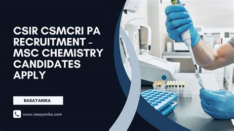 CSIR CSMCRI PA Recruitment MSc Chemistry Candidates Apply