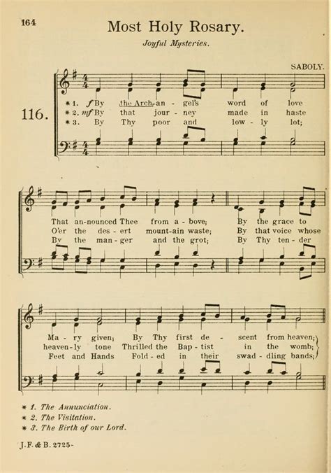 Catholic Church Hymnal With Music 116 By The Archangels Word Of Love
