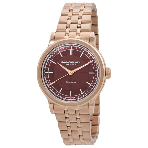 Raymond Weil Millesime Automatic Burgundy Dial Ladies Watch 2125 P5
