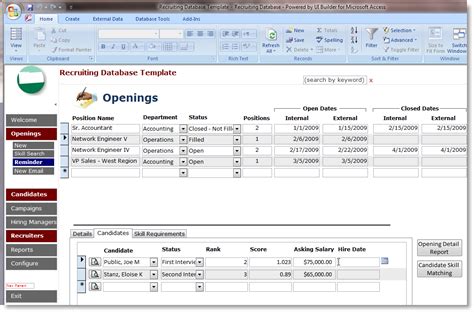 Ms Access Employee Database Template