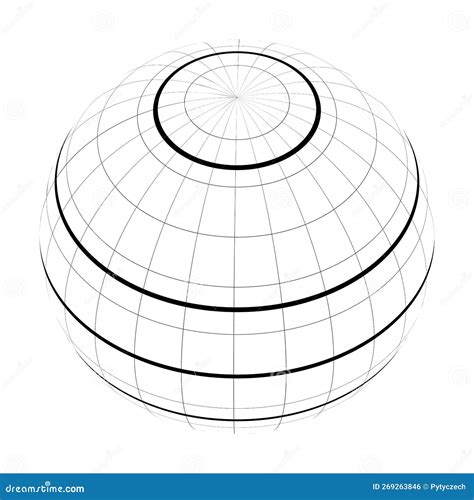 Equator Tropics And Polar Circles Of Earth Globe Stock Illustration