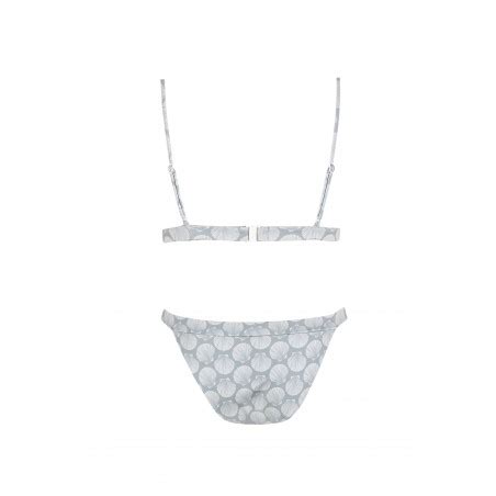 Bikini Sporty Seashell Gris Azulado Robin Collection Robin Collection