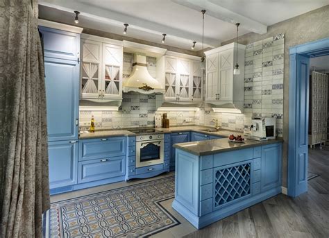 Синяя кухня в стиле прованс (41 фото) - красивые картинки и HD фото