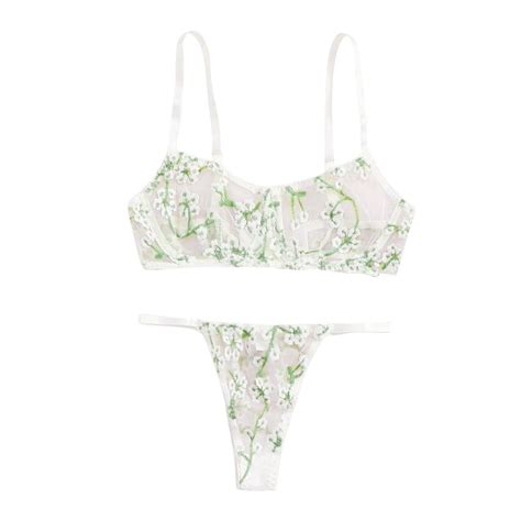 Flores Renda Lingerie Er Tica Para Mulheres Conjuntos De Suti E