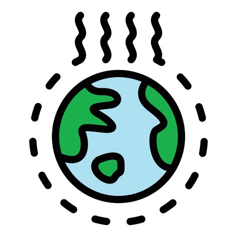 Global climate change icon color outline vector 15081935 Vector Art at ... 
