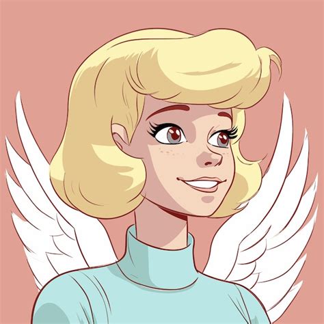 Premium Vector A Very Cute Blonde Angel