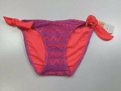 Hula Honey Color ID Side Tie Bikini Bottom Size S EBay