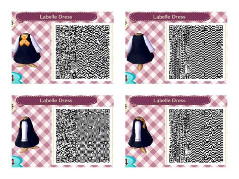 Animal Crossing New Leaf Labelle Dress Qr Code Animal Crossing Qr
