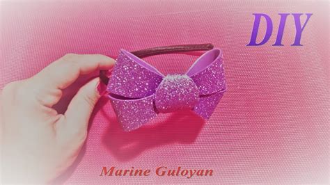 Бант на ободке из фомо ободок на новый год просто и красиво Marine DIY ...