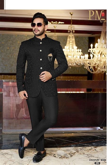 designer black  design prince coat jodhpuri suit indian etsy